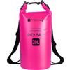 Techly Professional Sacca Impermeabile 20L Dry Bag con Tracolla regolabile, Fucsia
