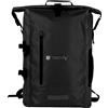 Techly Professional Zaino Impermeabile 25L Roll-Top con Tracolla regolabile, Nera