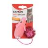 Camon Topino in poliestere con catnip e coda con pallina - Lunghezza 10cm.