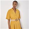 Apricot Camicia manica corta in Lyocell con lino con tasche davanti