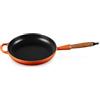 Le Creuset Padella Evolution con manico in legno in ghisa vetrificata, diameter 26 cm, Arancio, 20258260900422