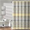 Lush Decor Nesco - Tenda da doccia a strisce, 183 x 183 cm, colore: Giallo e Grigio