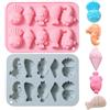 WishesMar 2 Pezzi Stampo Silicone per Cioccolato Forma di Animale Marino Pesce Conchiglia Polpo - 10 Cavità Anti-aderente Stampi in Silicone per Caramelle Cioccolatini Praline Decorazione di Torte