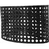 FTVOGUE Paralume Ovale Cavo in Ferro Paralume Cavo con Incisione in Metallo Compatibile con Lampade da Terra, Lampade da Tavolo, Lampadari (BLACK)
