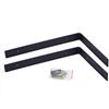 SOULONG 1 Paio di Staffe per Mensole in Ferro, Staffe Angolari per Mensole Pesante, Stile Industriale, con Ancore a Secco e Viti, 29,5 × 20,5 × 3 cm