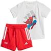 adidas X Marvel Spider-Man Tee Set Kids Abiti, Bianco/Grigio Due, 12 Unisex-Bambini e Ragazzi