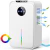 WAROUS Deumidificatore 2200ML Deumidificatore Casa Portatile Con Tubo di Scarico,Sonno Silenzioso Timing 8/12/24H Luci LED 7 colori Spegnimento Automatico,Per la Casa,Bagno,Cabina Armadio,RV