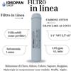 Filtro in Linea GAC Cocco 2,5x11 1/4 NPT per Acqua Potabile
