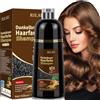 RILSIC Shampoo per Capelli Marrone Scuro 500 ml, 3 in 1 Contro i Capelli Grigi Istantanei per Uomini e Donne
