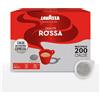Lavazza 200 Cialde Caffè Lavazza Qualità Rossa ESE 44 mm Filtro carta 4 pack x 50