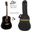 EKO RANGER 6 BLACK NERA CHITARRA ACUSTICA FOLK CON BORSA + 3 PLETTRI NUOVA