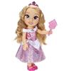 Disney Princess - bambola 38 cm di Aurora, con i suoi abiti iconici arricchiti da dettagli glitterati, tiara scintillante e scarpette coordinate, i suoi occhi brillano