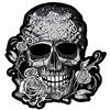 Hells-Design Toppa termoadesiva, Motivo: "Teschio/Pirata" con strass, Dimensioni piccole