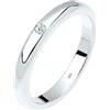 DIAMORE Elli DIAMONDS Anello Donne Signore Solitario Classico con Diamante (0,03 ct.) in Argento Sterling 925