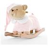 NANAN Dondolo per Bambini in Legno con Orsetto colore Rosa - Puccio Nanan