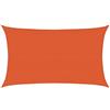 vidaXL Vela Parasole 160 g/m² Rettangolare Arancione 5x8 m in HDPE, Vela ombreggiante, Ombra da Patio, tettoia ombreggiante, Vela da Giardino, tettoia