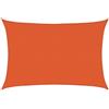 vidaXL Vela Parasole 160 g/m² Rettangolare Arancione 5x6 m in HDPE, Vela ombreggiante, Ombra da Patio, tettoia ombreggiante, Vela da Giardino, tettoia