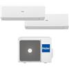 Haier Condizionatore a muro multisplit inverter dual HAIER NEW FLAIR 9+12 17745 BTU 9K 12K classe raffreddamento A++, bianco