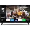 Thomson - 24 Pollici (60 cm) LED HD 12V - Smart Android - Camping - WLAN, Triple Tuner, USB, HDMI, DVB-C-S2-T2, AV IN, CI+, A+ Panel - 24HA2S13C - 2025