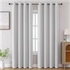 CUCRAF Tende oscuranti lunghe 228,6 cm, isolamento termico, tende oscuranti per camera da letto, tende che bloccano la luce, per cucina e soggiorno, set di 2 pannelli, 133 x 228 cm, bianco grigiastro