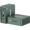 GMKtec Mini PC G3 Plus N150 - CPU N150 (aggiornabile a N100), 16 GB RAM 3200 MHz, SSD M.2 NVMe da 512 GB, 4 porte USB 3.2, LAN 2.5G. Computer compatto con doppia visualizzazione 4K