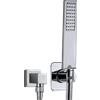 BOSSINI - FLAT-ONE kit supporto fisso con presa acqua, duplex e flessibile a scelta - CA3002/CA3003 : Flessibile - Flessibile ottone doppia aggraffatura - A03045