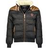 Geographical Norway Abramovitch Men Distribrands - Giacca Calda Uomo Casual - Cappotto Cappuccio Antivento - Giubbotto Caldo Invernale Giacca - Giacche Classico Zip Uomo Parka (Blu Marino XXL)