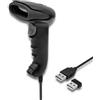 Qoltec 50868 lettore di codici a barre Lettore di codici a barre portatile 1D/2D Laser Nero