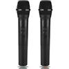 Fockety cigemay Combinazione microfono senza fili 2 microfoni universali con supporto VHF con ricevitore, microfono wireless karaoke, microfono per cantare in famiglia Ktv, feste, discorsi