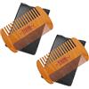 Viking Revolution Wooden Beard Comb & Case, Dual Action Fine & Coarse Teeth, Perfect for use with Balms and Oils, Top Pocket Comb for Beards & Mustaches (2 Pack)