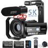 ORDRO AE20 Videocamera 5K 56MP con visione notturna IR, zoom digitale 18X, regis