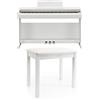 Yamaha YDP-145WH Arius Pianoforte Digit. 88 T. Pesati + B1-WH Panchetta, Bianco