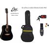 EKO RANGER 6 BLACK NERA CHITARRA ACUSTICA KIT BORSA + ACCORDATORE + TRACOLLA