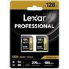 Lexar SD Pro Gold Series UHS-II 1800x 128GB V60 - 2PACK (LSD1800128G-B2NNG)