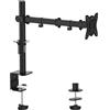 GRIFEMA GB2001-1 Braccio per Monitor Singolo, Supporto Regolabile in Altezza per Schermi LED LCD da 13 - 32, Rotazione a 360°,Dimensioni VESA 75/100, capacità di Peso Fino a 10 kg, Nero