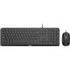 Philips SPT6207BL Set tastiera e mouse con cavo - USB 2.0, design ergonomico e sensore da 1.200 DPI, clic silenziosi, per utenti mancini e destrimani, compatibile con PC, Mac, colore nero, layout IT