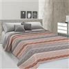 PENSIERI DELICATI Telo Copriletto Matrimoniale 260 x 280 cm, Telo Singolo 100% Cotone Pique, Ideale Come Telo Arredo, Coperta Salva Letto 2 Piazze, Fantasia Rodrigo Arancio, 100% Made in Italy