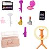 Levida Barbie Makeup Tutorial Accessories Set with 12 Storytelling Toy Pieces Including Mini Case, Lipsticks, Ring Light & More