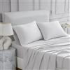 Linen Closet Ultimate - Set completo di lenzuola in percalle, 4 pezzi, colore: grigio chiaro