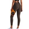 XDSP Leggings Sportivi Donna Fitness Opaco Vita Alta Push Up Anticellulite Pantaloni Palestra Elastici Morbidi per Yoga Corsa (Marrone, M)