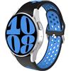 Astorgos Cinturino Sportivo Compatibile con Samsung Galaxy Watch 7 6 5 4 FE 40mm 44mm/6 4 Classic 43mm 47mm 42mm 46mm/5 Pro 45mm, Cinturino Traspirante in Silicone Morbido per Uomo Donna, Nero/Blu