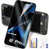 Atwist Display per iPhone 12 Pro Max, per iPhone 12 Pro Max Schermo di Ricambio per iPhone 12 Pro Max 6.7'' LCD Display Digitalizzatore Touch Screen Assemblaggio Kits, A2411 A2342 A2410 A2412