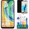 SRJTEK Compatibile per Samsung Galaxy A20s Display LCD Touch Screen Matrix Parti di Ricambio per A207 A2070 SM-A207F Kit di Montaggio (Originale Nero Con Telaio)