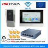 HIKVISION DS-KIS603-P(C) KIT videocitofono POE 802.3af multilingue, include DS-KV6113-WPE1(C) e DS-KH6320-WTE1 e switch PoE