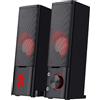 Redragon GS550 Altoparlanti da gioco per PC Barra audio per computer desktop a 2.0 canali Bass di qualità e decente retroilluminazione rossa - Black