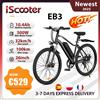 iScooter Bici elettrica IScooter EB3 per adulti, bici da città elettrica E-bike con motore da 500 W, batteria - Black