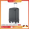 KONO Valigia trolley Kono leggera in ABS rigida con 4 rotoli e lucchetto a combinazione, dimensioni bagaglio a mano (3 misure disponibili) - Grigio scuro