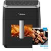 Midea Friggitrice ad aria calda Midea Capacità 7 litri, tecnologia HeatXpress, 90% meno olio, risparmio energetico e tempo con 7 preimpostazioni, finestra di visualizzazione facile - 7l Air Fryer