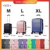 KONO TSA Lock, valigia (M/L/XL) custodia rigida TONO, carrelli ABS leggeri con ruote doppie - Rosso