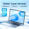 LAOVOVO 2025 Laptop 15.6 pollici 32GB Ram DDR4 2TB SSD Windows 11/10 Notebook Pc Gamer Intel N5095 Computer - pink 16GB 256GB